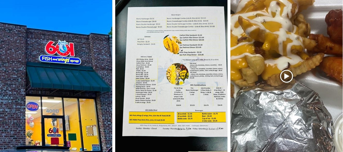 601 Fish & Wings Express LLC Menu