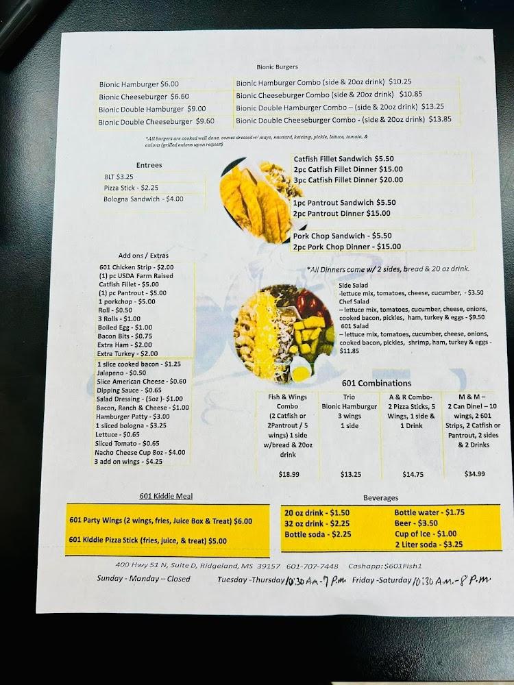 601 Fish & Wings Express LLC Menu image 1
