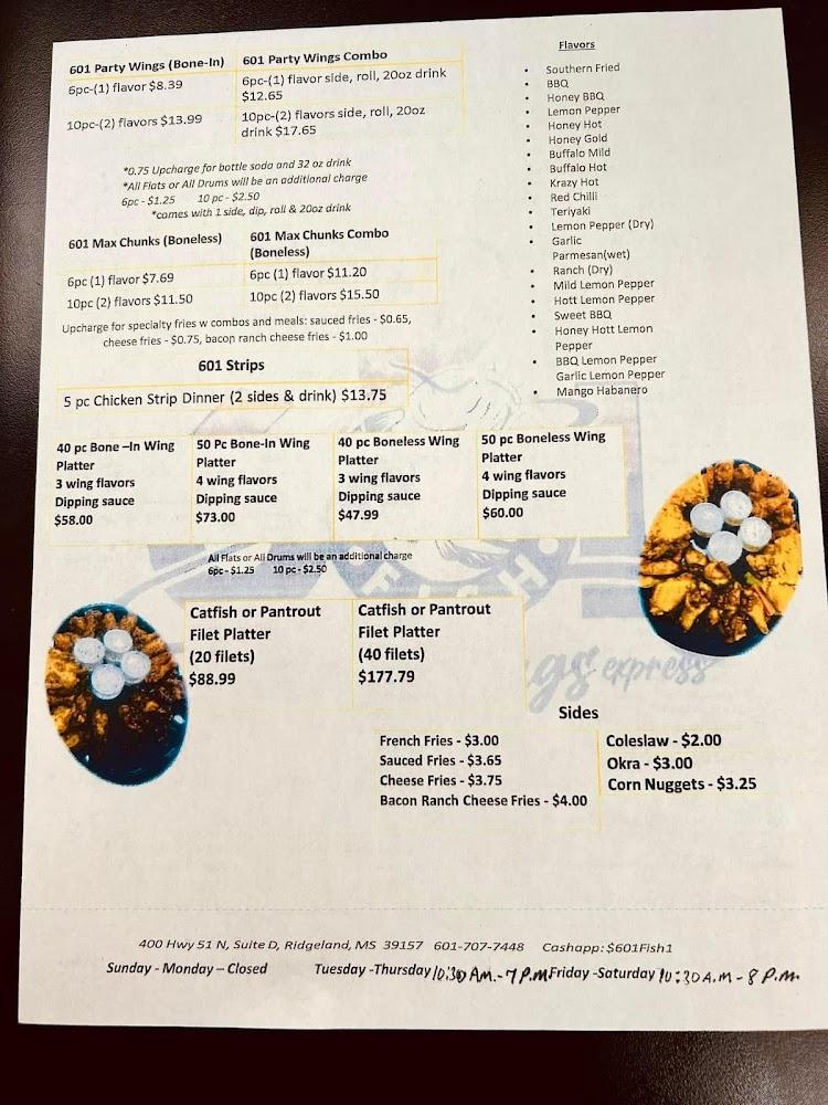 601 Fish & Wings Express LLC Menu image 3