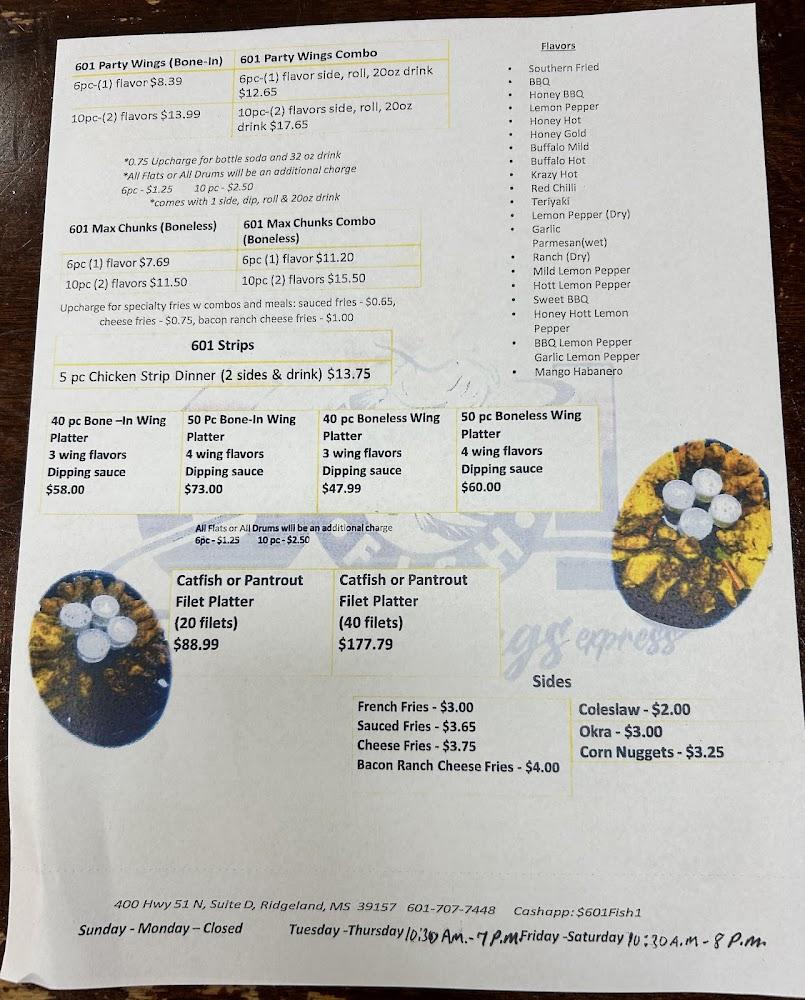 601 Fish & Wings Express LLC Menu image 4